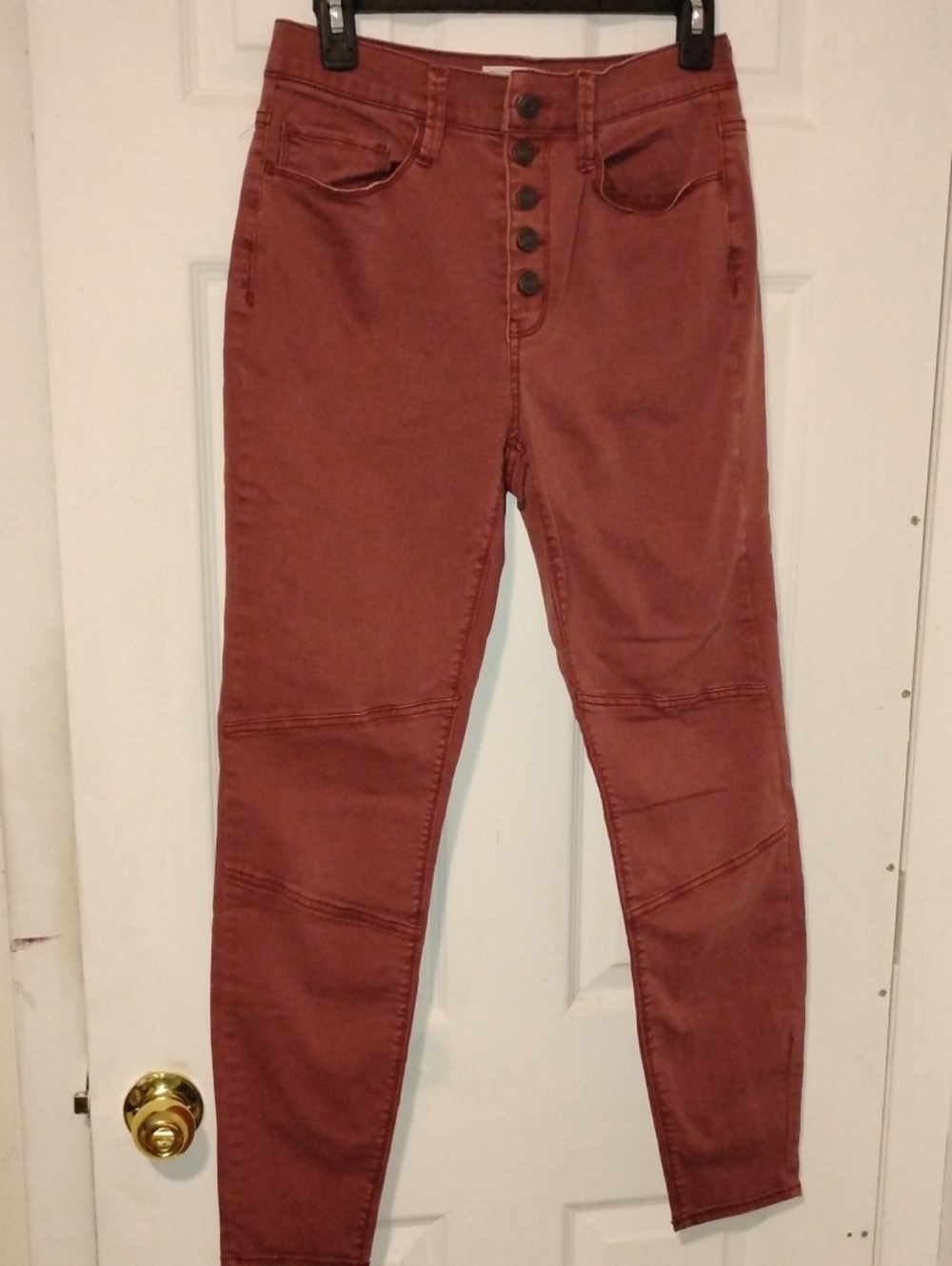 Mudd Women's High-Rise Skinny Jeans in Rust Size 9